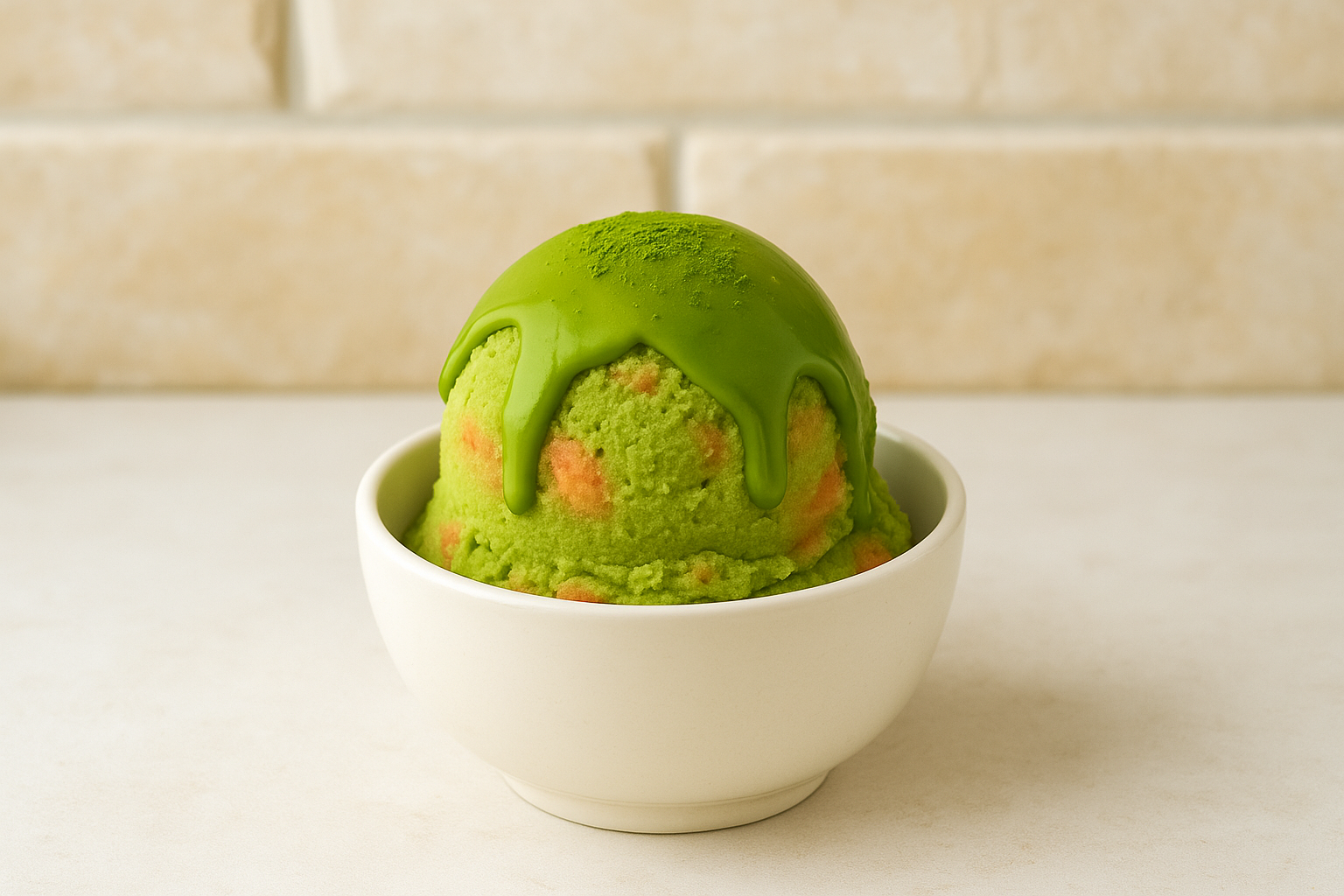 Racikan Matcha + Stroberi Jadi Es Krim Lembut dan Segar